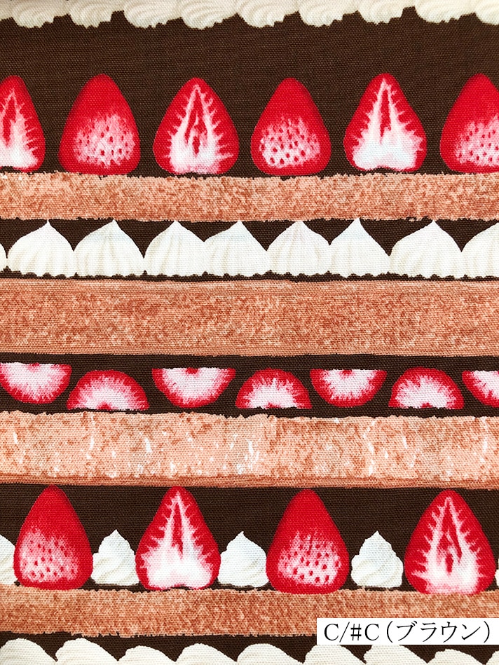 いちご様オーダー品 205-HSK769<br>オックス プリント ストロベリーケーキ ***反買い価格